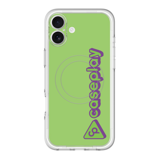 スリムプロテクションプレミアムケース with MagSafe［ オリジナル - CASEPLAYロゴタイプ - グリーン ］