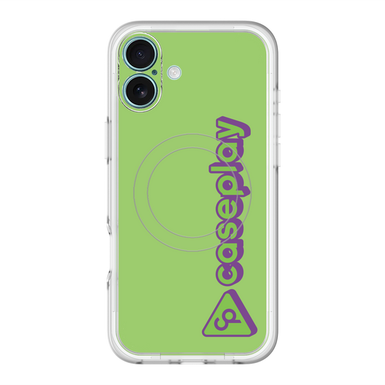 スリムプロテクションプレミアムケース with MagSafe［ オリジナル - CASEPLAYロゴタイプ - グリーン ］