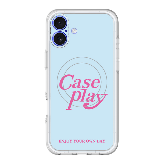 スリムプロテクションプレミアムケース with MagSafe［ オリジナル - ENJOY YOUR OWN DAY - ライトブルー ］