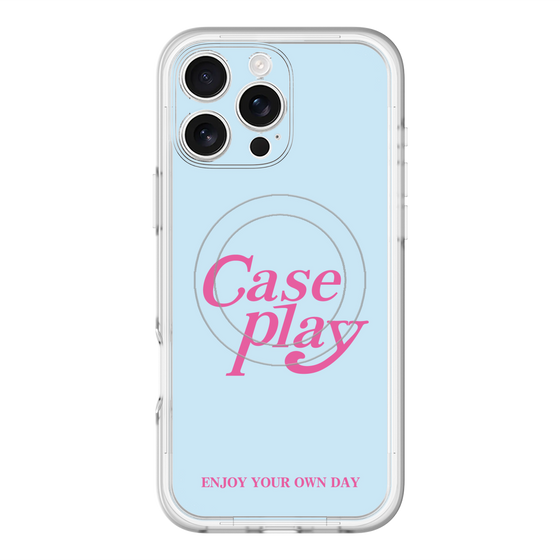 スリムプロテクションプレミアムケース with MagSafe［ オリジナル - ENJOY YOUR OWN DAY - ライトブルー ］