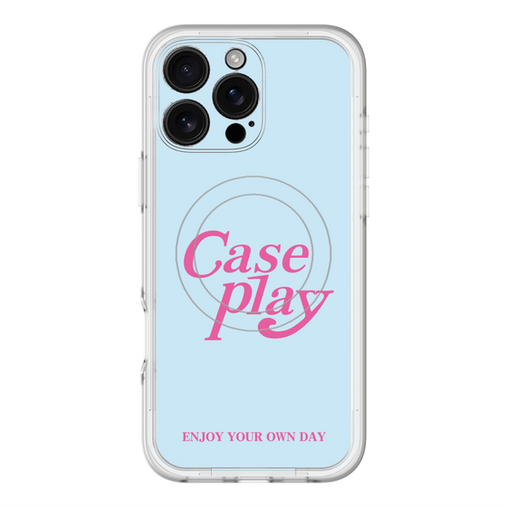スリムプロテクションプレミアムケース with MagSafe［ オリジナル - ENJOY YOUR OWN DAY - ライトブルー ］