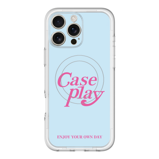 スリムプロテクションプレミアムケース with MagSafe［ オリジナル - ENJOY YOUR OWN DAY - ライトブルー ］