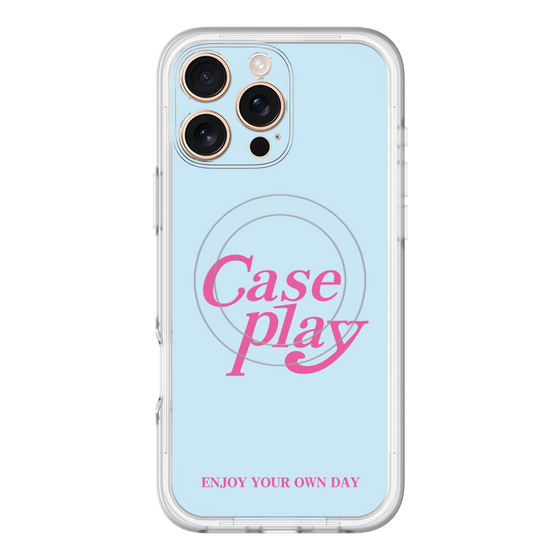 スリムプロテクションプレミアムケース with MagSafe［ オリジナル - ENJOY YOUR OWN DAY - ライトブルー ］
