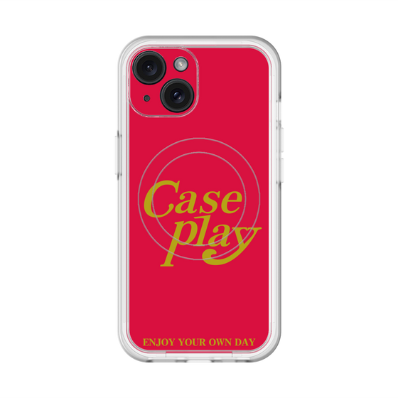 スリムプロテクションプレミアムケース with MagSafe［ オリジナル - ENJOY YOUR OWN DAY - レッド ］