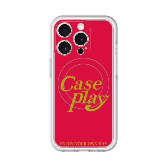 スリムプロテクションプレミアムケース with MagSafe［ オリジナル - ENJOY YOUR OWN DAY - レッド ］