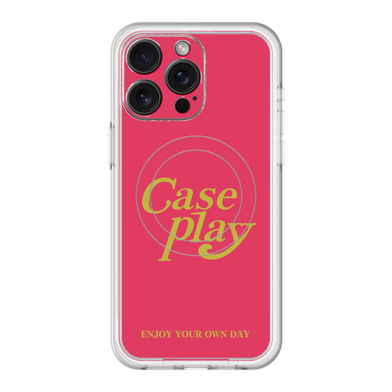 スリムプロテクションプレミアムケース with MagSafe［ オリジナル - ENJOY YOUR OWN DAY - レッド ］