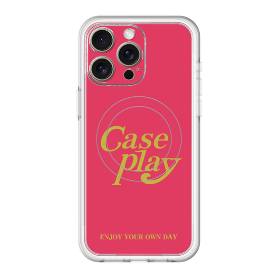 スリムプロテクションプレミアムケース with MagSafe［ オリジナル - ENJOY YOUR OWN DAY - レッド ］