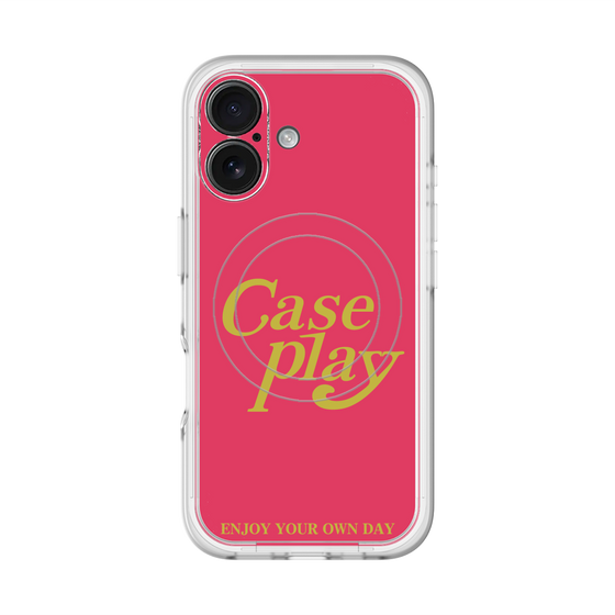 スリムプロテクションプレミアムケース with MagSafe［ オリジナル - ENJOY YOUR OWN DAY - レッド ］
