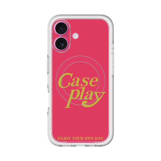 スリムプロテクションプレミアムケース with MagSafe［ オリジナル - ENJOY YOUR OWN DAY - レッド ］