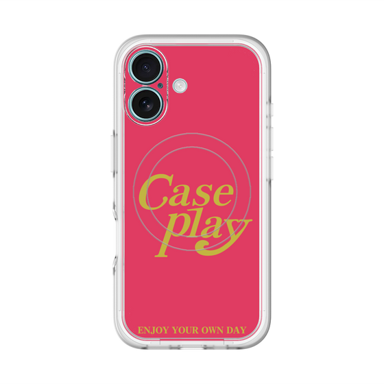 スリムプロテクションプレミアムケース with MagSafe［ オリジナル - ENJOY YOUR OWN DAY - レッド ］
