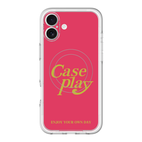 スリムプロテクションプレミアムケース with MagSafe［ オリジナル - ENJOY YOUR OWN DAY - レッド ］
