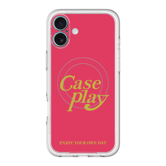 スリムプロテクションプレミアムケース with MagSafe［ オリジナル - ENJOY YOUR OWN DAY - レッド ］