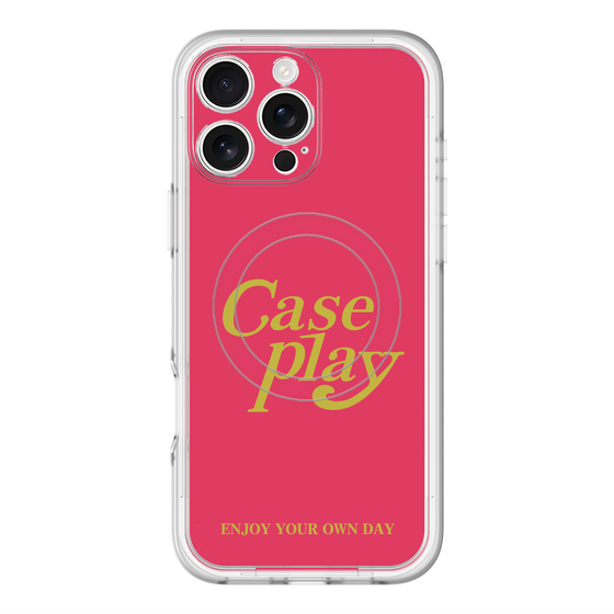 スリムプロテクションプレミアムケース with MagSafe［ オリジナル - ENJOY YOUR OWN DAY - レッド ］