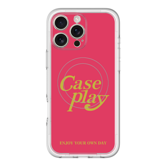 スリムプロテクションプレミアムケース with MagSafe［ オリジナル - ENJOY YOUR OWN DAY - レッド ］