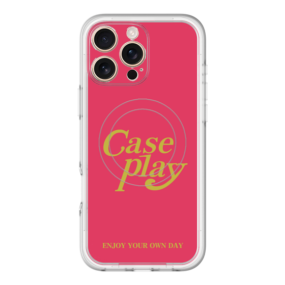スリムプロテクションプレミアムケース with MagSafe［ オリジナル - ENJOY YOUR OWN DAY - レッド ］