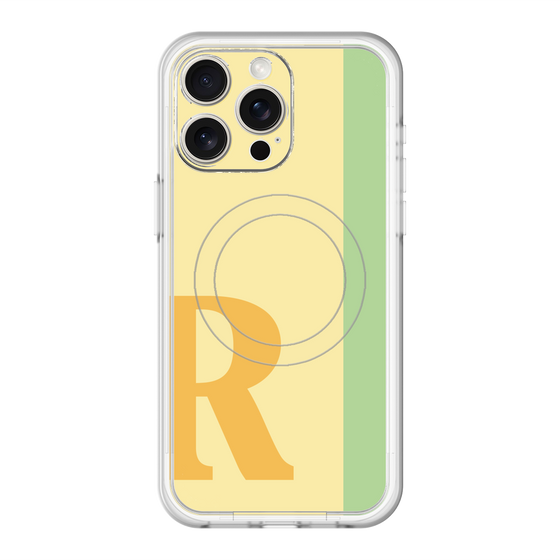 スリムプロテクションプレミアムケース with MagSafe［ オリジナル - initial color line - R yellow ］