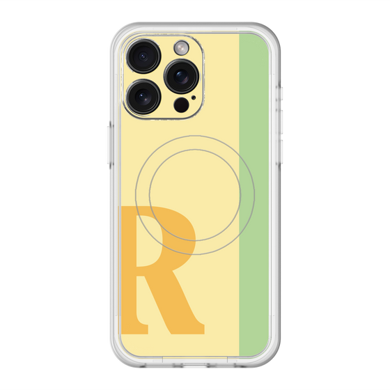 スリムプロテクションプレミアムケース with MagSafe［ オリジナル - initial color line - R yellow ］