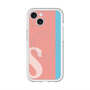 スリムプロテクションプレミアムケース with MagSafe［ オリジナル - initial color line - S pink ］