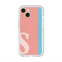 スリムプロテクションプレミアムケース with MagSafe［ オリジナル - initial color line - S pink ］