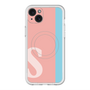 スリムプロテクションプレミアムケース with MagSafe［ オリジナル - initial color line - S pink ］