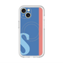 スリムプロテクションプレミアムケース with MagSafe［ オリジナル - initial color line - S blue ］