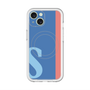 スリムプロテクションプレミアムケース with MagSafe［ オリジナル - initial color line - S blue ］