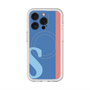 スリムプロテクションプレミアムケース with MagSafe［ オリジナル - initial color line - S blue ］