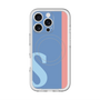 スリムプロテクションプレミアムケース with MagSafe［ オリジナル - initial color line - S blue ］