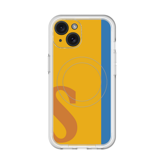 スリムプロテクションプレミアムケース with MagSafe［ オリジナル - initial color line - S orange ］