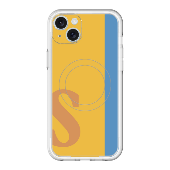 スリムプロテクションプレミアムケース with MagSafe［ オリジナル - initial color line - S orange ］