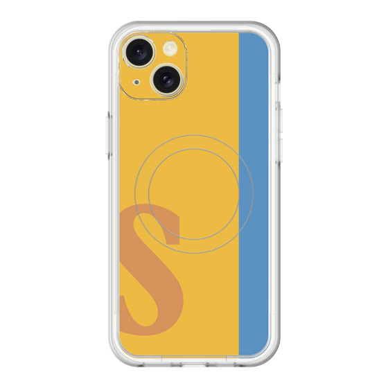 スリムプロテクションプレミアムケース with MagSafe［ オリジナル - initial color line - S orange ］