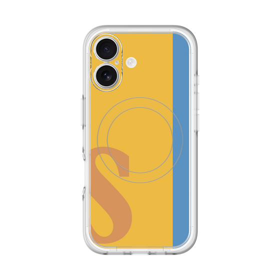 スリムプロテクションプレミアムケース with MagSafe［ オリジナル - initial color line - S orange ］