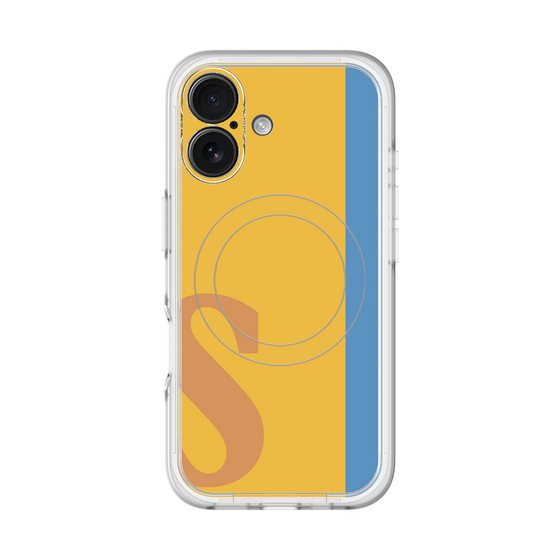 スリムプロテクションプレミアムケース with MagSafe［ オリジナル - initial color line - S orange ］