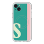 スリムプロテクションプレミアムケース with MagSafe［ オリジナル - initial color line - S green ］