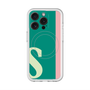 スリムプロテクションプレミアムケース with MagSafe［ オリジナル - initial color line - S green ］