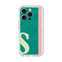 スリムプロテクションプレミアムケース with MagSafe［ オリジナル - initial color line - S green ］