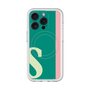 スリムプロテクションプレミアムケース with MagSafe［ オリジナル - initial color line - S green ］