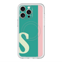 スリムプロテクションプレミアムケース with MagSafe［ オリジナル - initial color line - S green ］