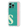 スリムプロテクションプレミアムケース with MagSafe［ オリジナル - initial color line - S green ］
