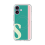スリムプロテクションプレミアムケース with MagSafe［ オリジナル - initial color line - S green ］