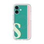 スリムプロテクションプレミアムケース with MagSafe［ オリジナル - initial color line - S green ］