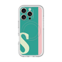 スリムプロテクションプレミアムケース with MagSafe［ オリジナル - initial color line - S green ］