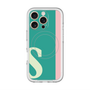 スリムプロテクションプレミアムケース with MagSafe［ オリジナル - initial color line - S green ］