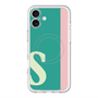 スリムプロテクションプレミアムケース with MagSafe［ オリジナル - initial color line - S green ］