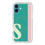 スリムプロテクションプレミアムケース with MagSafe［ オリジナル - initial color line - S green ］
