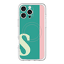 スリムプロテクションプレミアムケース with MagSafe［ オリジナル - initial color line - S green ］