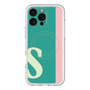 スリムプロテクションプレミアムケース with MagSafe［ オリジナル - initial color line - S green ］