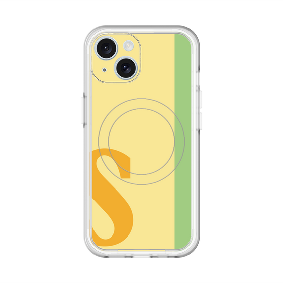 スリムプロテクションプレミアムケース with MagSafe［ オリジナル - initial color line - S yellow ］