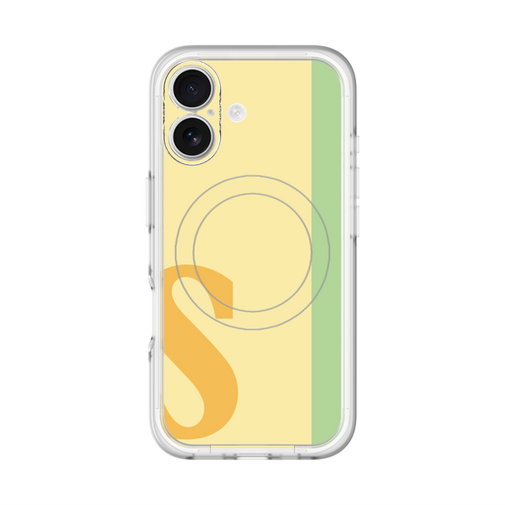 スリムプロテクションプレミアムケース with MagSafe［ オリジナル - initial color line - S yellow ］