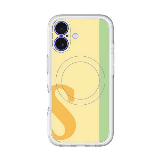 スリムプロテクションプレミアムケース with MagSafe［ オリジナル - initial color line - S yellow ］